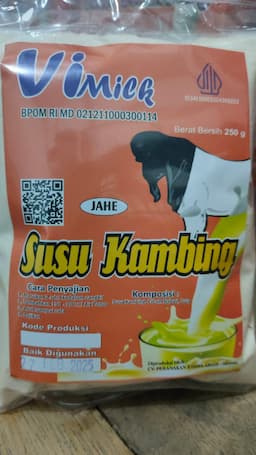 Susu Kambing Etawa Jahe
(Kemasan Plastik / 250 gr)