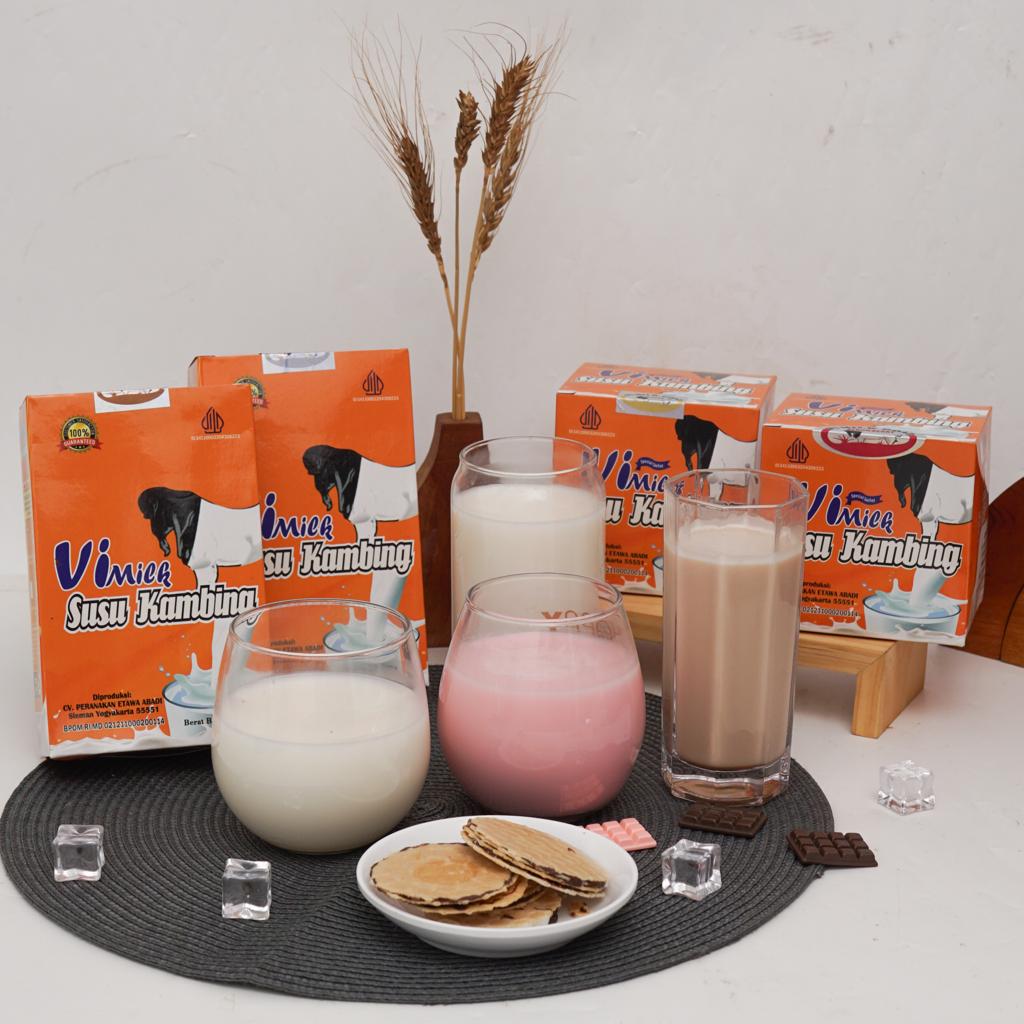 Vimilk Susu Kambing — kemasan dan variasi rasa