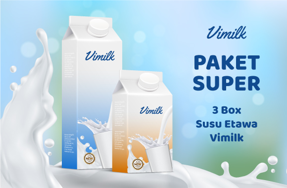 Promo Paket Super Vimilk — tiga box susu Etawa